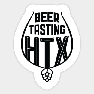 Beer Tasting HTX logo  (Black) Sticker